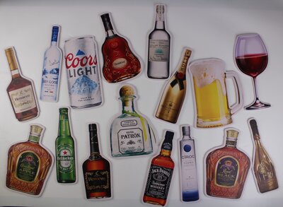 Alcohol themed photo booth props