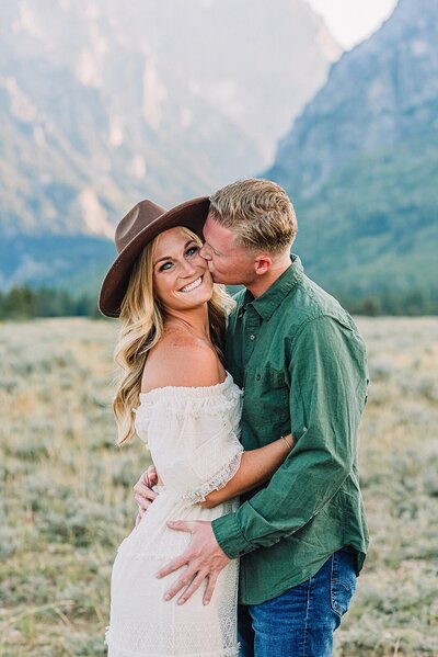 Jackson Hole Engagement Pictures at Cathedral Group Turnout