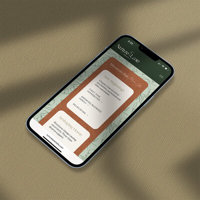 Nurture Lane Realty Website Services shown on Mobile