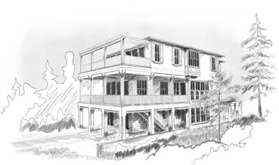 Sketch of a 30a home in inlet beach