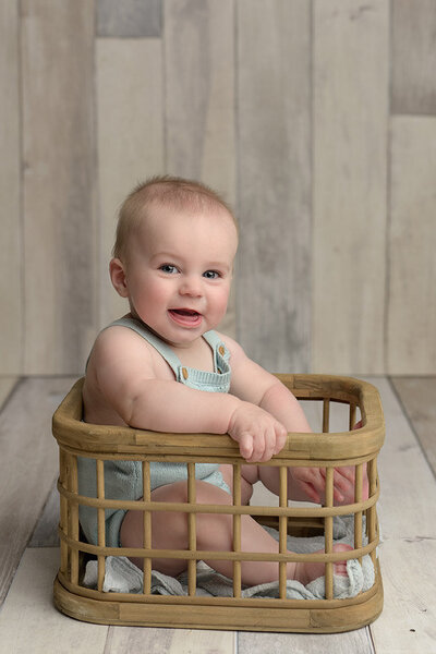 Smiling baby during boston photo session