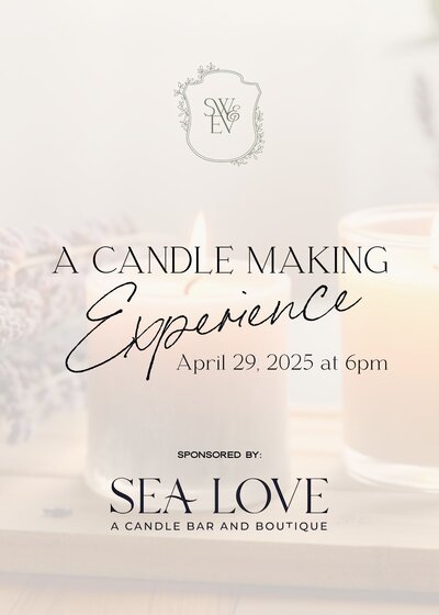 Sea Love Bar + Boutique hosts Savannah Wedding and Event Vendors for a candle making experience.