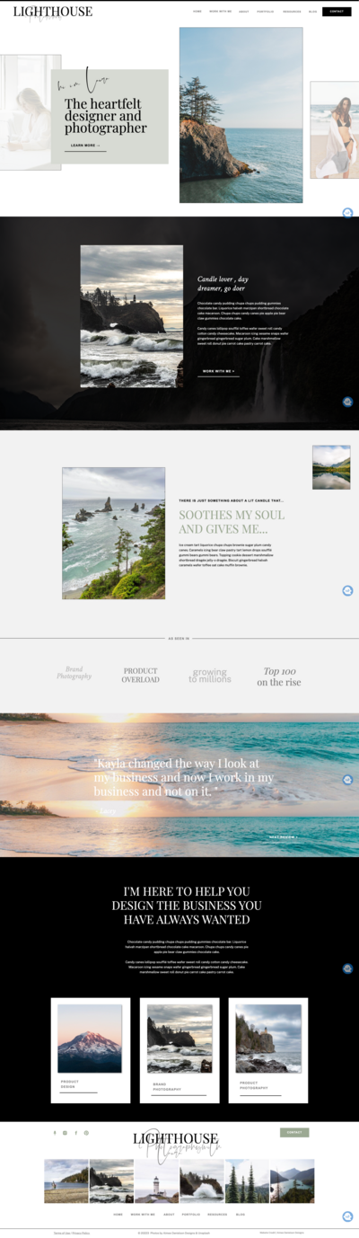 Showit Website for photography