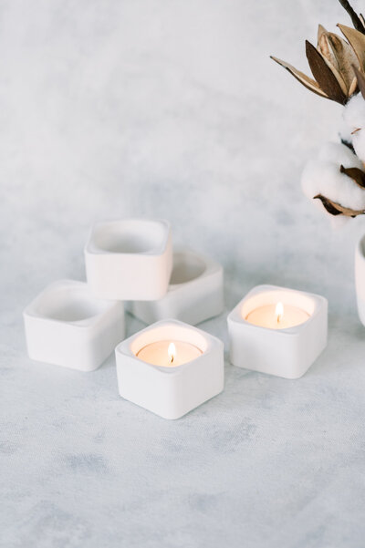 Modern Tea Light Candle Holder for Home or Wedding Decor