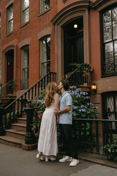 couple walking on city street