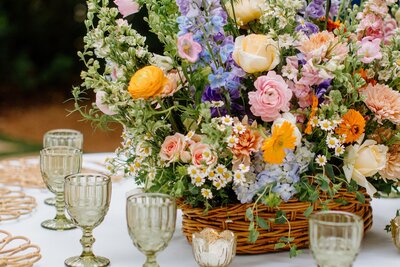 Party centerpiece florals