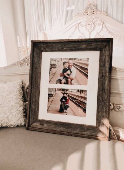 Bride and groom walk up memorial steps at their DC wedding
