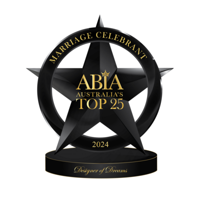 ABIA logo top 25 for marriage celebrant 2024