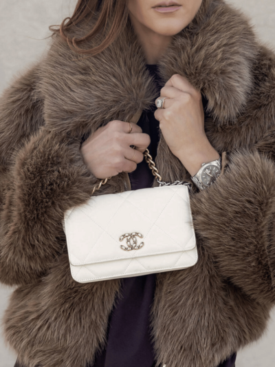 Shop Rose Prada’s curated fashion looks featuring neutral tones, vintage vibes, and timeless tailored pieces.