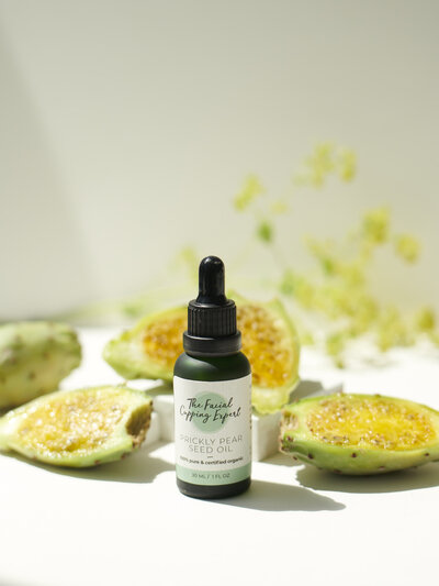 Photo of facial cupping oil.