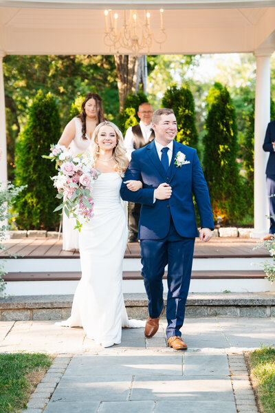 after saying I do at the river club in Scituate, MA 