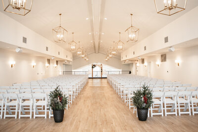 Photo of indoor ceremony space at The Eloise