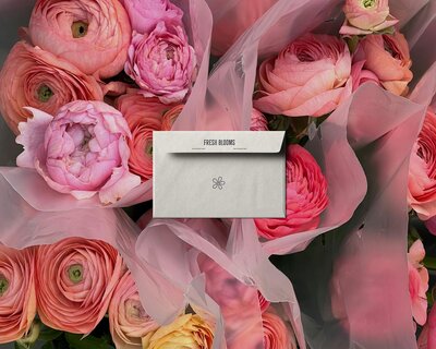 Elegant website design for a wedding florist, featuring bold, colorful florals and a polished layout.