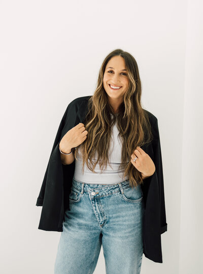 Arizona and California Wedding Photographer posing with her two kids and husband
