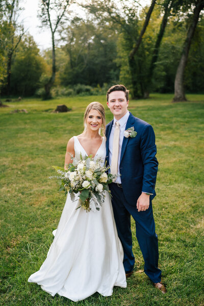 Luxury Wedding Portraits by Moving Mountains Photography in NC -  Photo of the bride and groom on their wedding day.