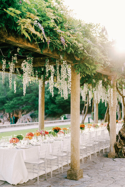 Wedding detail table flowers