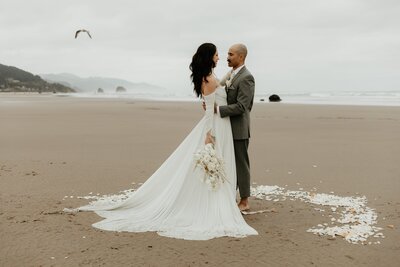 Cannon beach elopement photos
