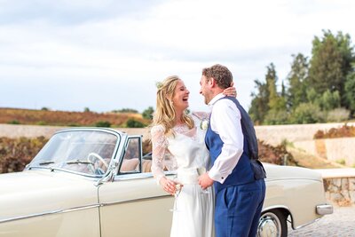 Bride and Groom at Destination wedding