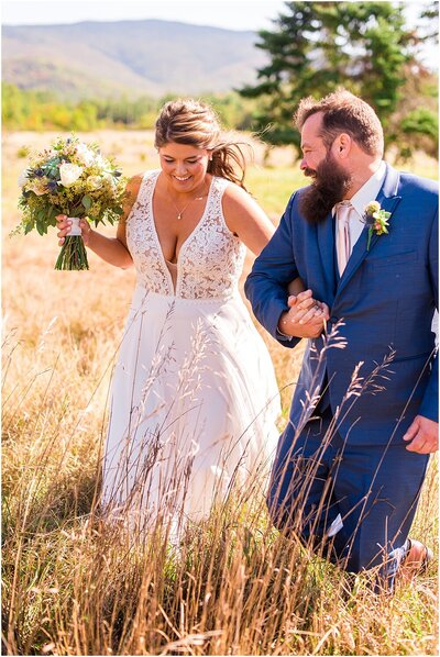 bride and groom portrait at the colby hill inn