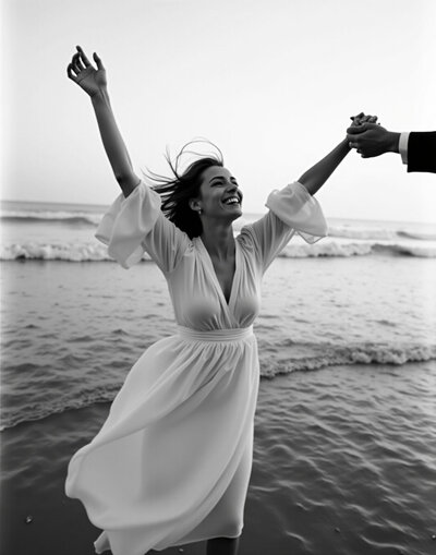 Bride getting ready at coastal wedding venue