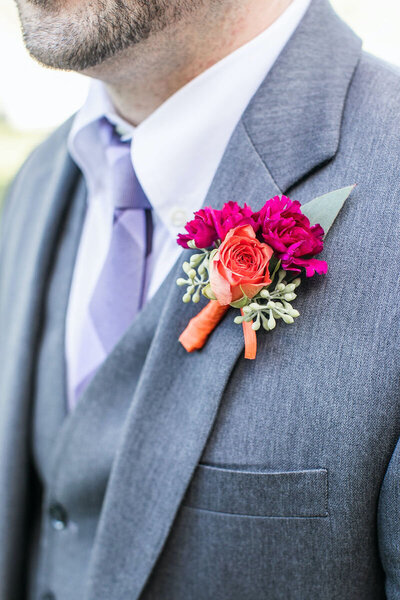 Springfield-Manor-MD-wedding-florist-Sweet-Blossoms-boutonniere-Living-Radiant-Photography