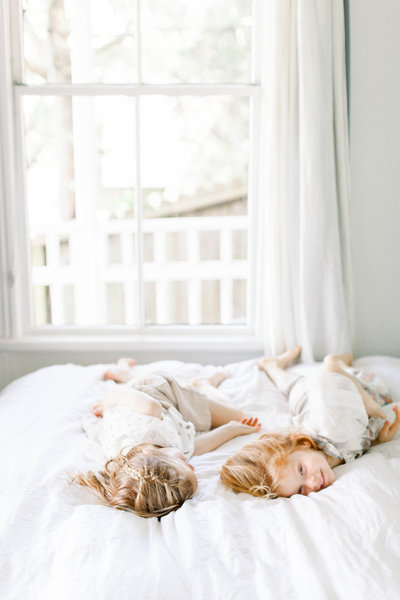 light and airy in-home family photos