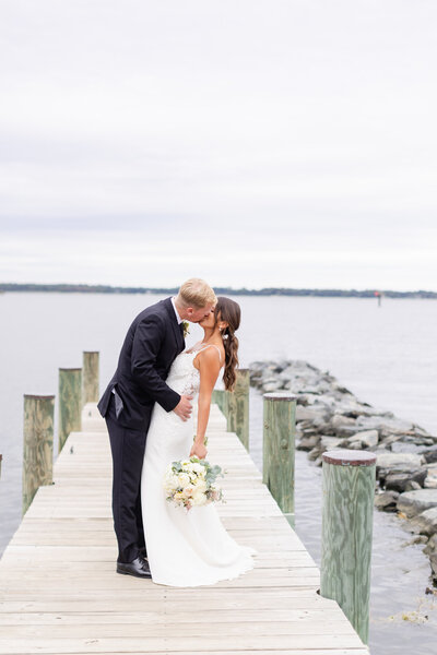 Bride with a sleek high ponytail — modern and elegant wedding hairstyle styled by Klover Beauty for a Maryland bride.