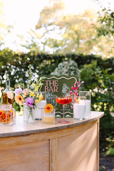 wedding bar sign