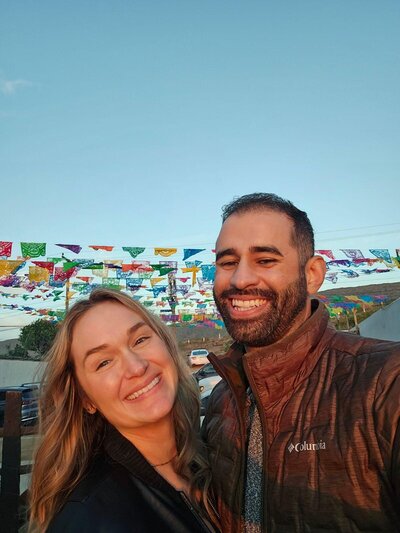 Engaged couple goes skiing!