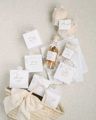 Luxury Fine art wedding welcome basket | MonAnnie