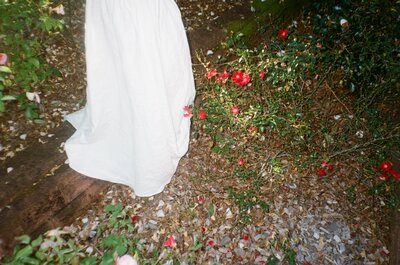 A film photograph of a bride to be in Montville Brisbane