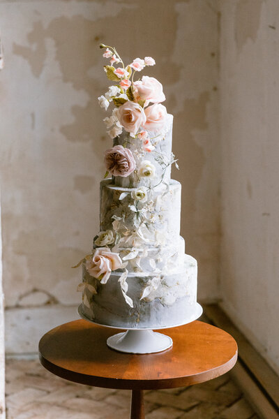 Virginia Wedding Photographer, bride holding wedding cake
