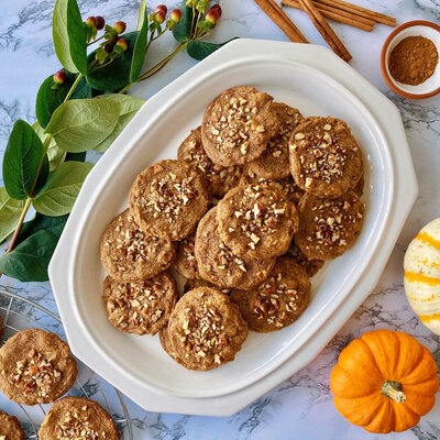Chewy Pumpkin Pecan Cookies