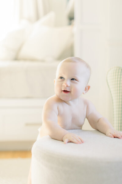 6 month baby session in Greenfield, WI family photographer