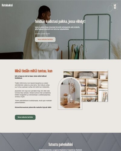 ktoisaksi ammatijärjest'jille suunnitellun nettisivupohjan etusivu