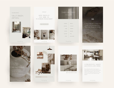 Instagram templates voor interieur ontwerpers