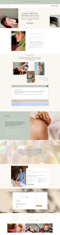 A happy client from Opal Acupuncture, satisfied with her new small business branding and web design by Kemotion.