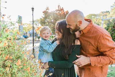 Bernardsville-outdoor-family-photo-in-garden, Westfield Family Photographer