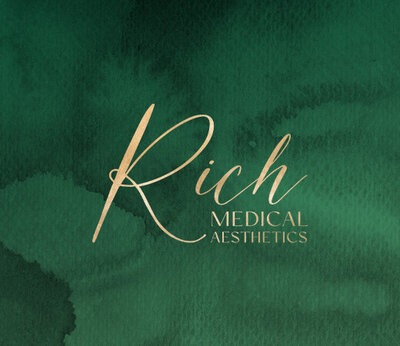 Portfolio showing Rich Medical Aesthetics logo by Christy Jo Lightfoot.