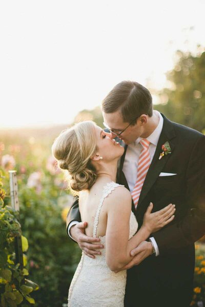 SF wedding photographers capture bride and groom at sunset