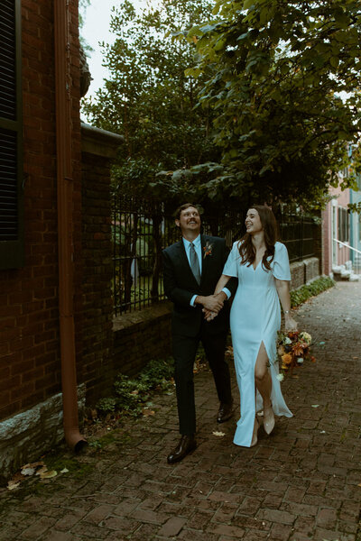 couple walking down the street