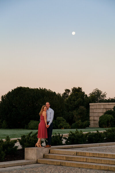sunrise engagement at the lincoln memorial