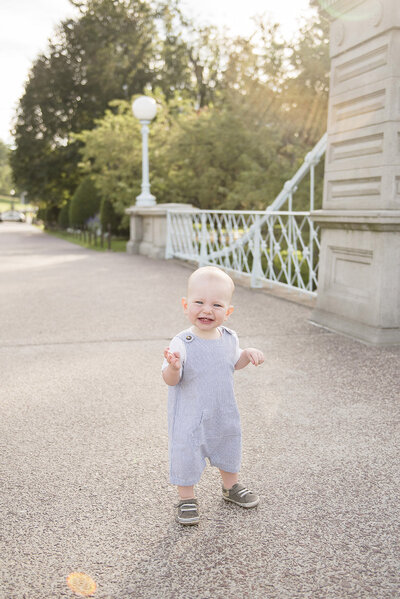 child smiling by Boston Family Photographer Beth Miga
