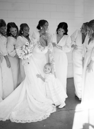 Black and white film wedding photos