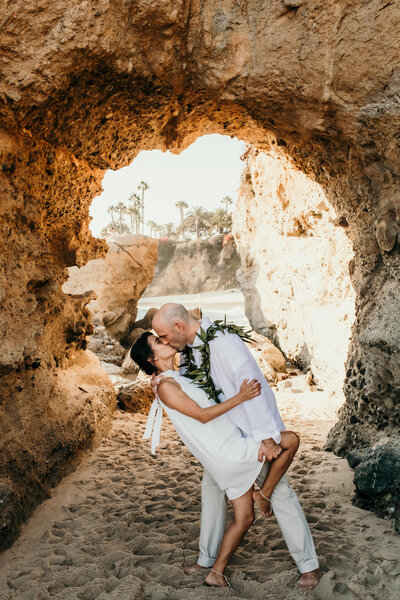 Laguna Beach Elopement at the Montage in California on the sand