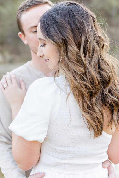 Engagement photos at Finger Lakes Park in Columbia Missouri