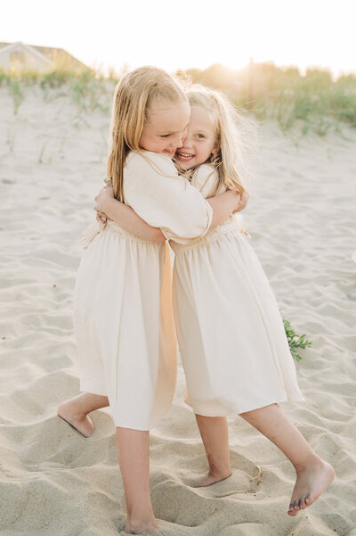 Virginia Wedding Photographer, wedding party standing together on the beach