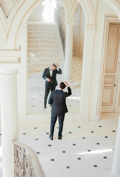 Photo mariage couple sous saule pleureur Normandie