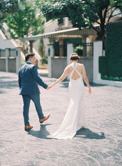 Houston Wedding Couple at Bell Tower