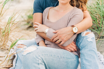 Virginia Wedding Photographer, detail shot of bride and groom's rings